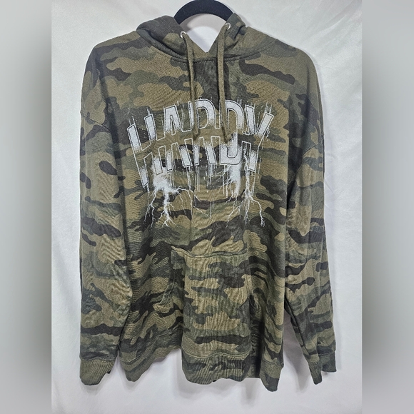 Hardy Other - HARDY Tour Hoodie Camo Lightning Graphic Concert Merch Pullover Sweatshirt XL